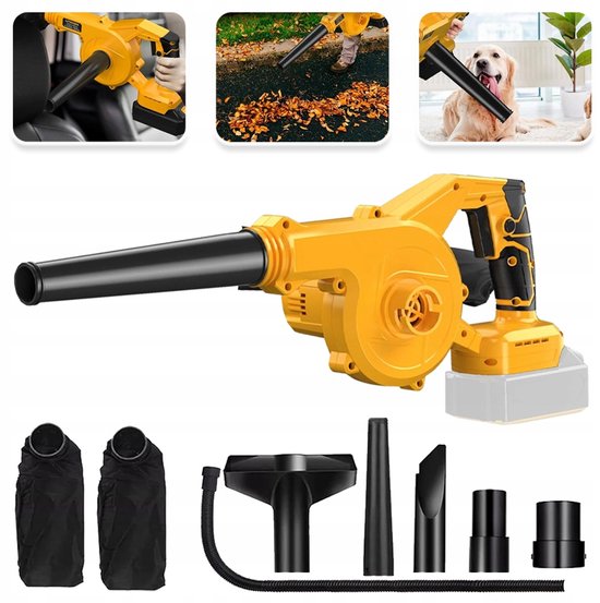 Draadloze 2-In-1 Bladblazer En Stofzuiger - Krachtige Motor, 21000 Tpm - Compatibel Met Dewalt DCB180/DCB200-Serie - Lichtgewicht Ergonomische Handgreep - Luchtsnelheid Tot 290 km/u