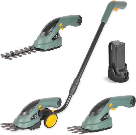 Draadloze 2-in-1 gazonschaar en heggenschaar met telescoopsteel