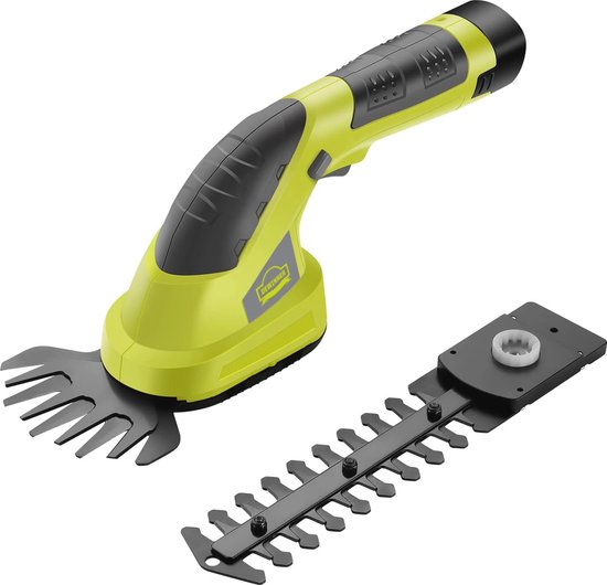 Draadloze 2-in-1 gras- en heggenschaar met accu 7,2 V - ideaal voor kleine tuinen en moeilijk bereikbare plekken van Merkloos	