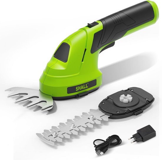 Draadloze 2-in-1 Heggenschaar en Grasschaar met Accu - Handtrimmer voor Struiken, Gazon en Tuin van Ferm