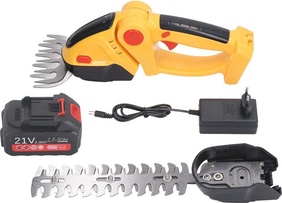 Draadloze 2-in-1 heggenschaar en grastrimmer 21 V met lithium-ion accu