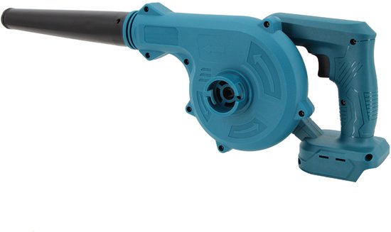 Draadloze Accu Bladblazer & Stofblazer – 18V – Borstelmotor – Traploos Regelbaar – Blazen en Zuigen – Compatibel met Makita 18V Accu – Zonder Accu van Merkloos	