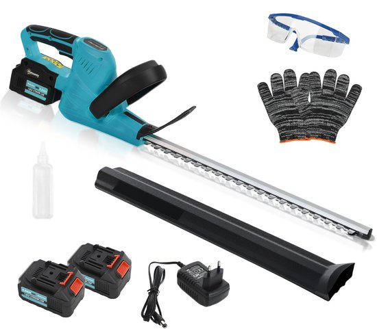 Draadloze Accu Heggeschaar Elektrische Heggensnoeier met 51cm Snijlengte van Merkloos	