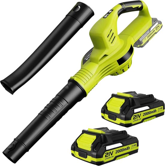 Draadloze Bladblazer 3000W met 2 Accu’s – 21V Krachtige Tuin Blower – Lichtgewicht & Compact – Voor Bladeren, Auto & Stof van Merkloos	