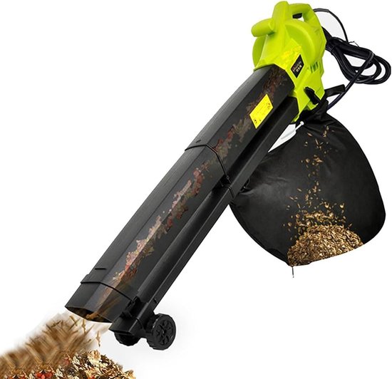Draadloze Bladblazer - Elektrische Tuinblower - Gazon Onderhoud - 3000W Krachtige Motor - 45L Opvangzak - Zwart