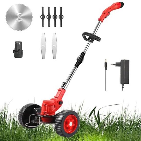 Draadloze Elektrische Bosmaaier met Accu en Oplader - Grastrimmer voor Gazon en Landbouwgrond van Merkloos	