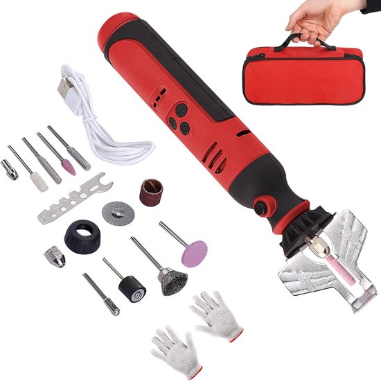 Draadloze Elektrische Slijper voor Kettingzagen - USB Oplaadbaar en Compact van Merkloos	