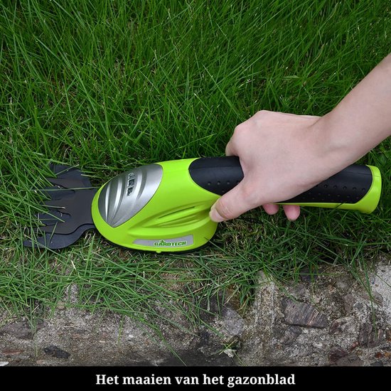Draadloze Grasschaar - 3,6 V Snoeischaar met 1,3 Ah (Li-ion-technologie) - voor het Contouren van Heggen - Grassen - 8 cm Maaibreedte van Merkloos	