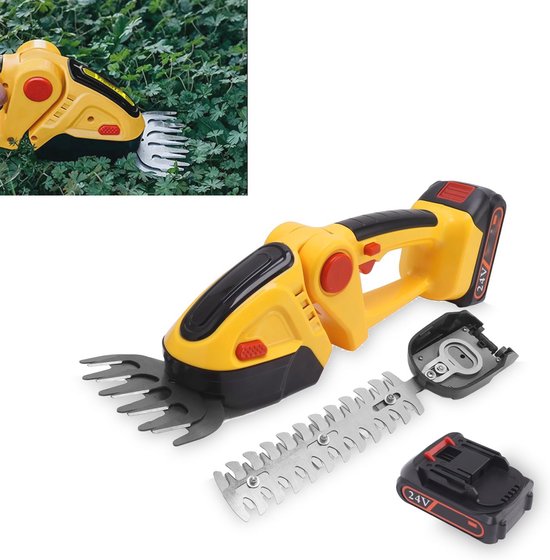 Draadloze Grasschaar en Heggenschaar voor Kleine Tuinen - Ergonomisch en Lichtgewicht van Merkloos	