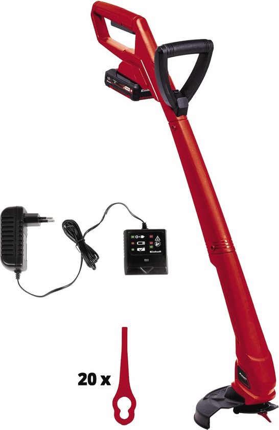 Draadloze grastrimmer 24 cm met 18V Lithium-ion batterij en 8500 min-1