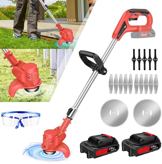 Draadloze Grastrimmer - Elektrische Bosmaaier - Onkruidtrimmer - Grastrimmer Met 3 Soorten Messen Voor Tuin En Gazon
