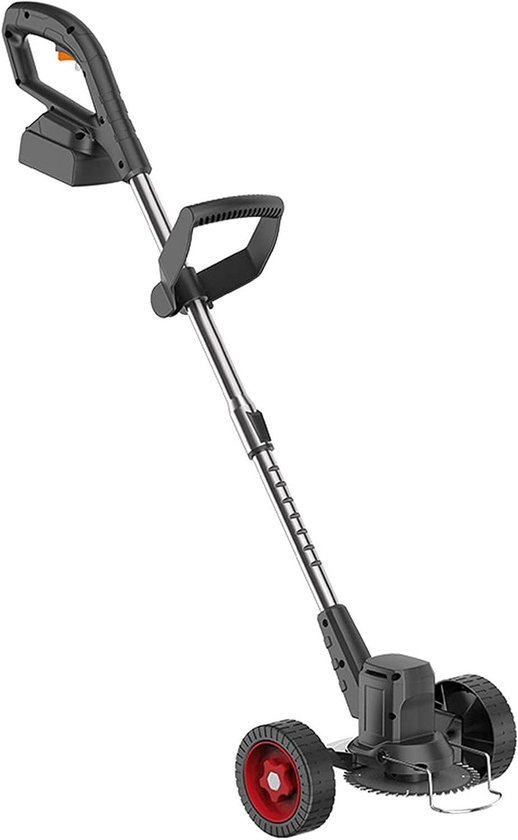 Draadloze Grastrimmer - Elektrische onkruideter Bosmaaier - Tuinonderhoud Snoeien - Dubbele Mescombinatie - Verstelbaar 28 cm - Oranje