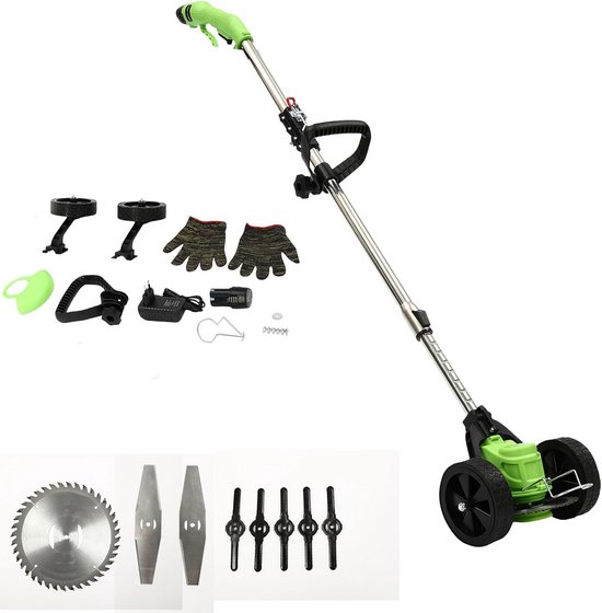 Draadloze Grastrimmer en Bosmaaier met Batterij en Accessoires