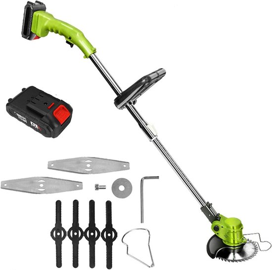 Draadloze Grastrimmer - Onkruidtrimmer Tuingereedschap - Tuin Onderhouden - Dubbele Veiligheidsrem - 86-104 cm - Groen