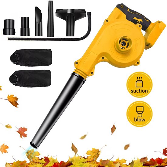 Draadloze Handbladblazer - Luchtblazer Voor Dewalt 20V Max Accu - Elektrische Bladblazer - 2-In-1 Elektrische Bladblazer En Stofzuiger