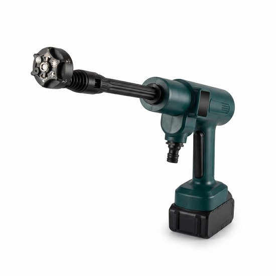 Draadloze Hogedrukreiniger 200 Bar - Borstelloze Motor 3500 Watt - 6-in-1 Spuitmond - 5 Meter Slang - Zelfaanzuigend en Kraanwater - 18V Accu Compatibel - Auto Fiets Tuin - Elektrische Hogedruk Waterstraal van Merkloos	