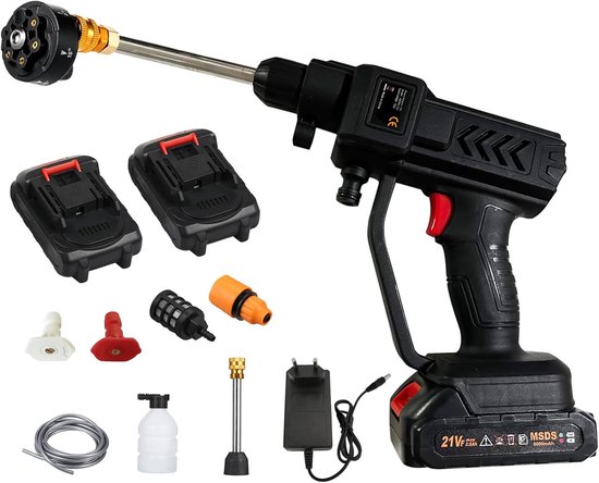 Draadloze Hogedrukreiniger 300W - Elektrisch en Draagbaar - Voor Auto Tuin en Huis