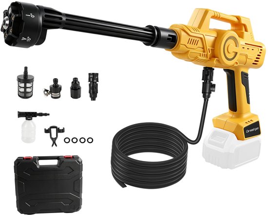 Draadloze hogedrukreiniger 69 bar - 21000 RPM - handheld - ideaal voor autovloeren en muren - ShopVlot