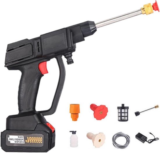 Draadloze Hogedrukreiniger - Draagbare Power Washer - Buiten Reinigen - Verstelbare Nozzle - 23.5 x 23.5 x 14 cm