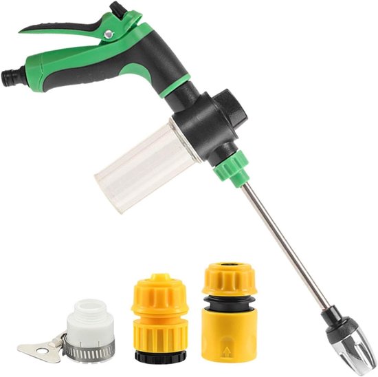 Draadloze Hogedrukreiniger - Draagbare Power Washer - Buitenkant Reinigen - Drie Snelheden Spray - 26.8 x 14.1 cm - Groen