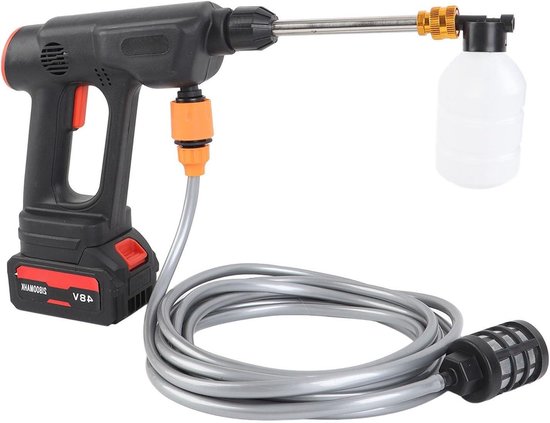Draadloze Hogedrukreiniger - Draagbare Power Washer - Buitenreiniging - Zelfaanzuigfunctie - 900 PSI - Zwart