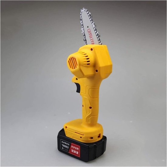 Draadloze Kettingzaag - Mini Zaag - Takken Snoeien - Eén Hand Bediening - 4 Inch - Zwart