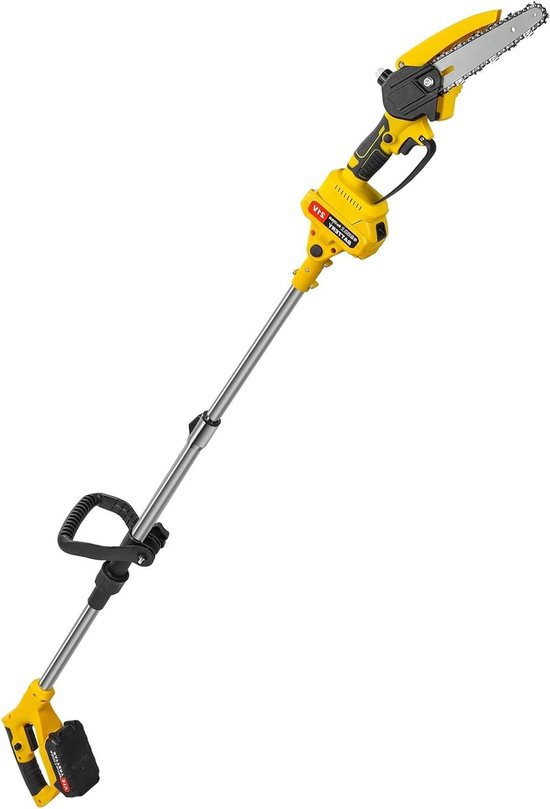 Draadloze Kettingzaag - Paalzaag - Takken Snoeien - 2-in-1 Ontwerp - Tot 3.6m - Geel