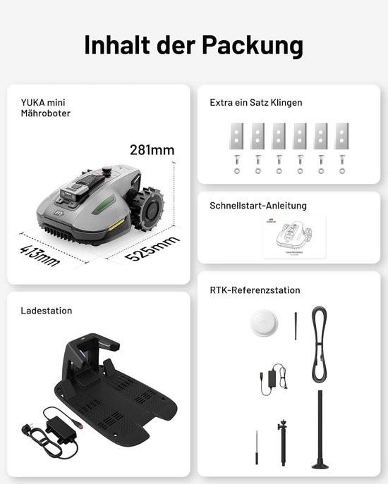 Draadloze Robotgrasmaaier NetRTK+Vision - App & 4G Module - Slimme AI Obstakeldetectie - 700 m² Bereik (Max. 1100 m²) - 50% Helling - Verstelbare Maaihoogte - 190 mm Maaibreedte