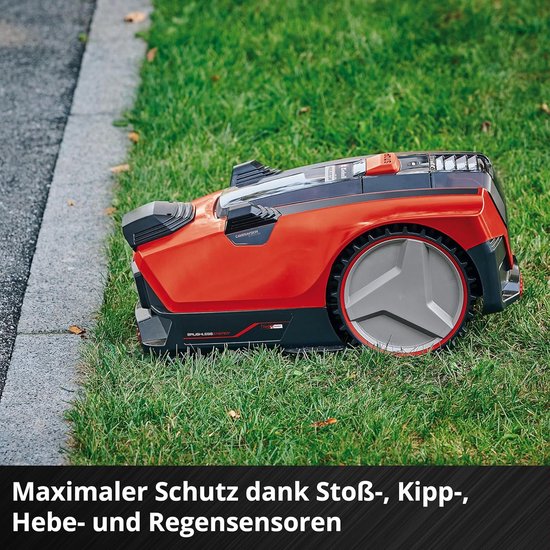 Draadloze Robotmaaier met Camera 500 m² - Zonder Begrenzingsdraad - 18V Accu 3.0Ah - AI Grasdetectie - Instelbare Maaihoogte 20–60 mm - Inclusief Magneetband & Haken van VONROC