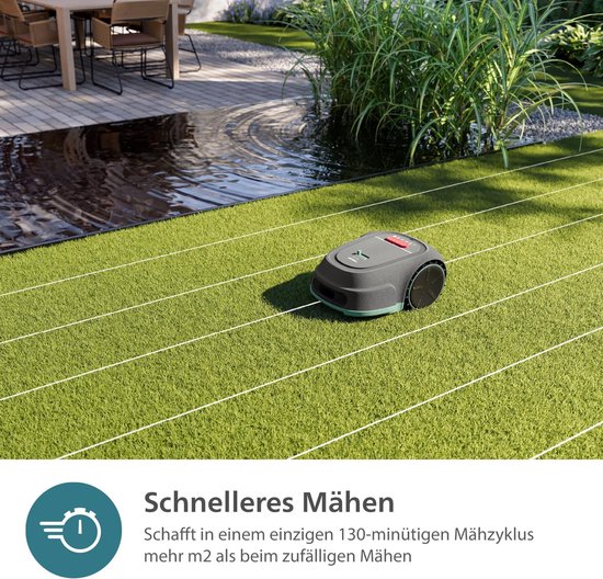 Draadloze Robotmaaier met GPS & Parallel Maaien voor Tuinen tot 1000 m² – Slimme Robot Grasmaaier met App, Regensensor, Geschikt voor Hellingen, Snelle & Nauwkeurige Maairoutes – Limestone Grijs van EcoFlow
