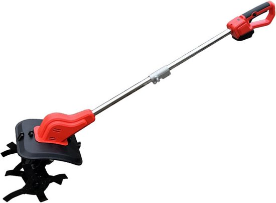 Draadloze Tuinfrees - Elektrische Cultivator - Bodem Voorbereiden - Digitaal Batterij Display - 9.5 Inch Werkbreedte - Zwart