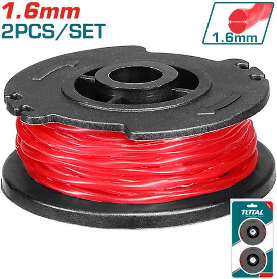Draadspoel - 1,6mm - 5m - 2 stuks/set - Geschikt voor Total TGTLI20301 grastrimmer van Total