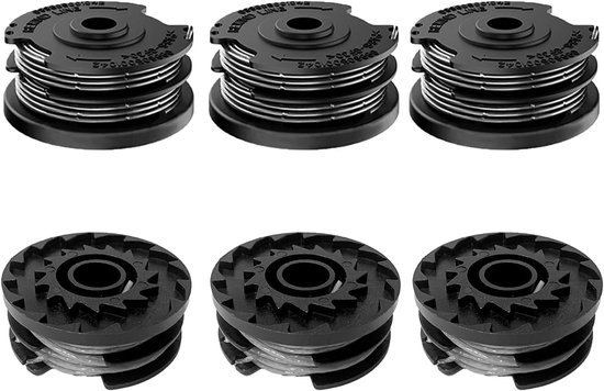 Draadspoelen Geschikt voor Bosch Trimmer - F016800351 - ART 24, 27, 30 & 30-36 LI - 6 m - Ø 1.60 mm - 6 Stuks - Reserve Spoel van Merkloos	