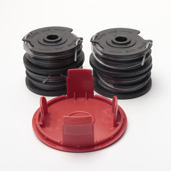 Draadspoelen Geschikt voor Bosch Trimmer - F016800351 - ART 24, 27, 30 en 30-36 LI - 6 m - Ø 1.60 mm - 4 Stuks - Reserve Spoel-Gratis deksel