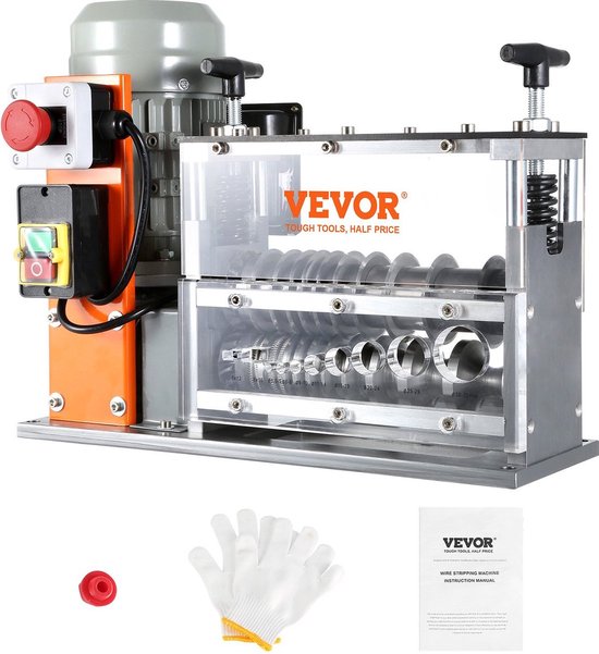 Draadstripmachine - 1,5-32 mm - 750W - Elektrisch Koperdraad Strippen Machine - Gemaakt-10 Kanalen en 10 Snijbladen - voor het Strippen van Koperdraad van Merkloos	