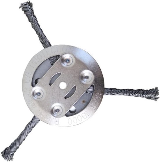 Draadtrimmerkoppen - 2-delige 3-kops gazontrimmerkoppen - Universeel - Massieve draadborstel - Trimmerkoppen - Roterend vervangingsgereedschap voor grasmaaieraccessoires - 15,5 cm van Fippy