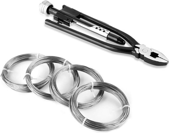 Draadwikkeltang met 18/20 gauge staal - 228 mm lang - voor veiligheidsdraad toepassingen van Merkloos	