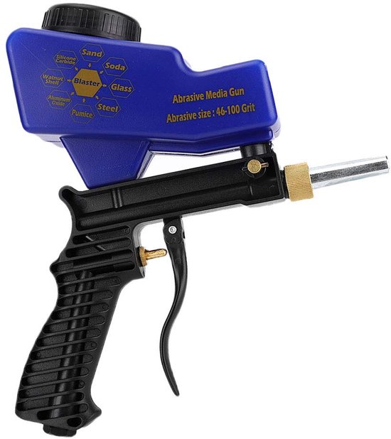 Draagbaar zwaartekracht pneumatisch zandstraalpistool - voor alle straalprojecten - verwijder verf - vlekken - roest - vuil op oppervlakken - zwembadreiniging van Merkloos	