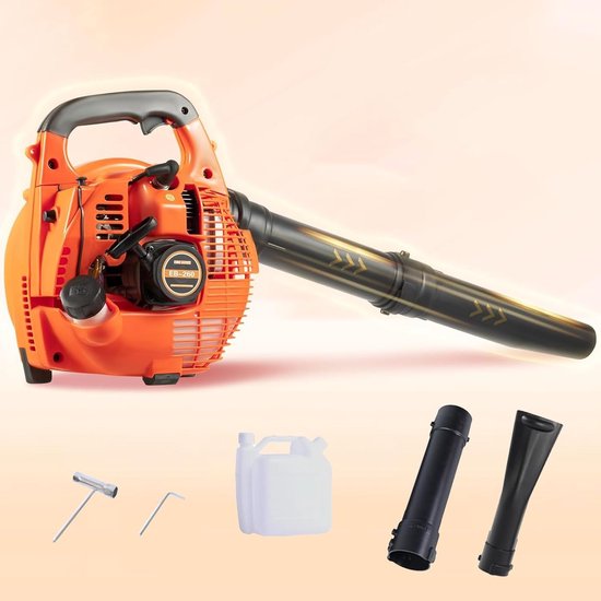 Draagbare gasbladblazer, draadloze bladblazer, 2-takt benzinebladblazer, gasbladblazer 2-takt 25,4CC bladblazer gas voor herfstbladeren, gazononderhoud en sneeuwruimen EB260 van Merkloos	