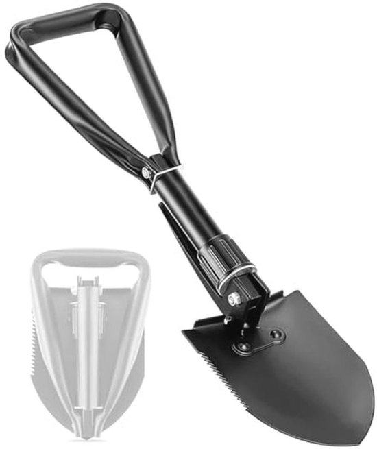 Draagbare Graafschop 18,5 Inch - Ergonomische Koolstofstalen Vouwschop voor Outdoor, Kamperen, Wandelen en Tuinieren van Merkloos	