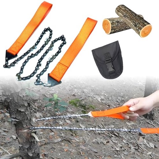 Draagbare Handkettingzaag voor Outdoor en Camping - Lichtgewicht en Efficiënt Snijgereedschap van Merkloos	