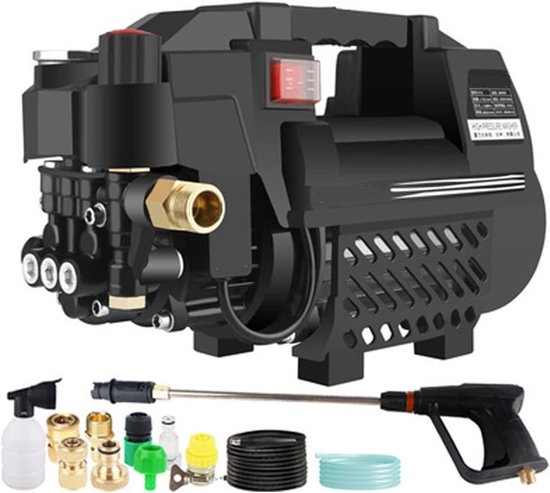 Draagbare Hogedrukreiniger - Auto Wasmachine - Krachtig Reinigen - Verstelbare Druk - 36x14x22cm - Zwart