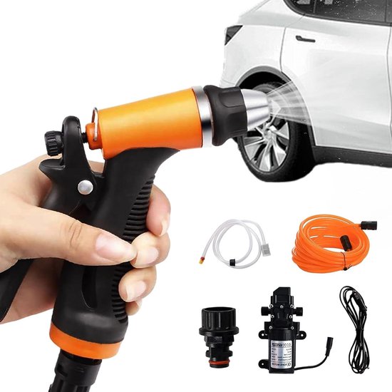 Draagbare Hogedrukreiniger - Auto Wasser Pomp - Voertuig Reinigen - 12V Aangedreven - 160 PSI - Uniek