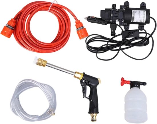 Draagbare Hogedrukreiniger - Auto Wasser Set - Voertuigen Reinigen - Zuivere Koperen Motor - 12V - Enkel attribuut