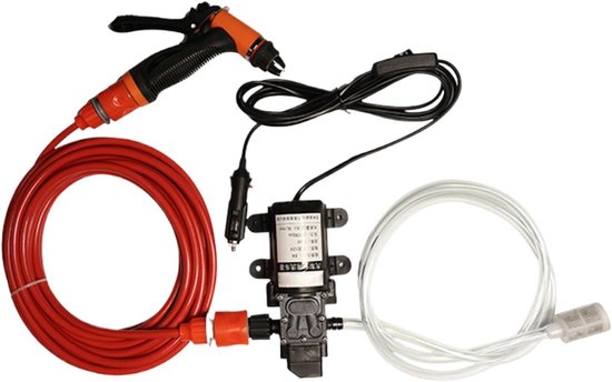 Draagbare Hogedrukreiniger - Auto Wasser - Voertuigen Reinigen - Dubbel Pompsysteem - 12V - Uniek