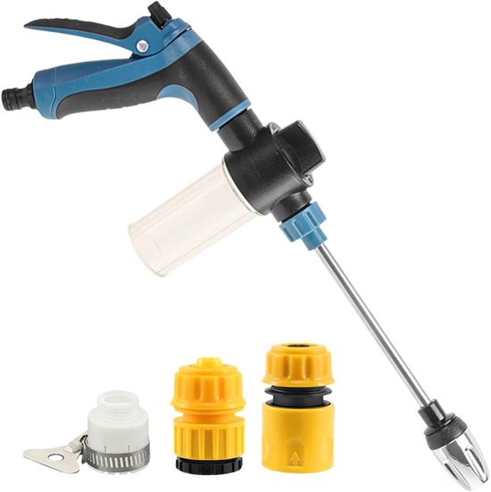 Draagbare Hogedrukreiniger - Draadloze Wasmachine - Buiten Reinigen - 3 Snelheden Spray - 41cm Lengte - Blauw van Merkloos	