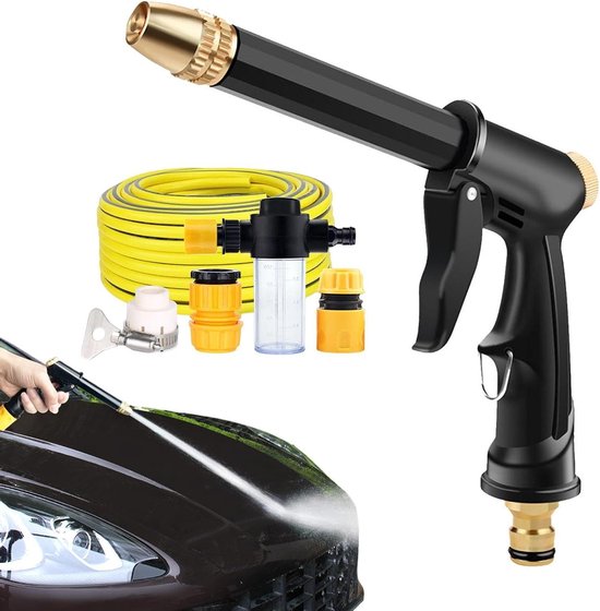 Draagbare Hogedrukreiniger - Reinigingsapparaat Buiten - Auto en Tuin Reinigen - Krachtige Waterstraal - 25L x 23W x 13H cm