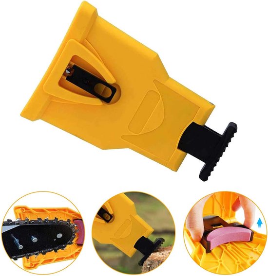 Draagbare Kettingzaag Slijper - Snel Slijpen - Staalmontage - Passend voor 14-20 Inch 2-Gats Staven - Inclusief 5 slijpkoppen.