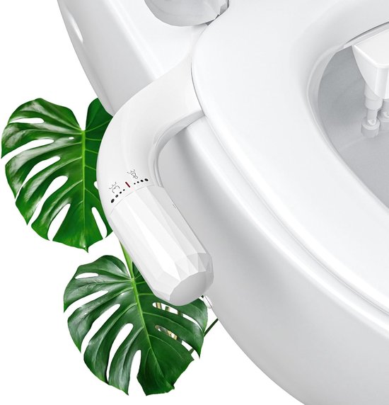 Draagbare niet-elektrische toiletbidetsproeier - intrekbare sproeikoppen - ultradun opzetstuk - regelbare waterdruk