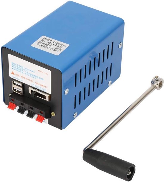 Draagbare noodgenerator - 20 W - compact - USB-krachtige generator voor overleven en buitenactiviteiten van Merkloos	